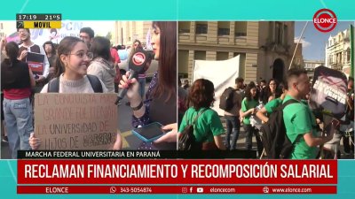 Marcha universitaria: estudiantes y jubilados reclamaron que se cumpla la ley de financiamiento